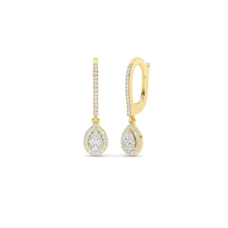 Valeria La Created Diamond Drop Earrings