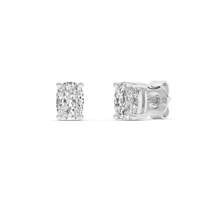 Certified Four Prong Lab Diamond Stud Earring