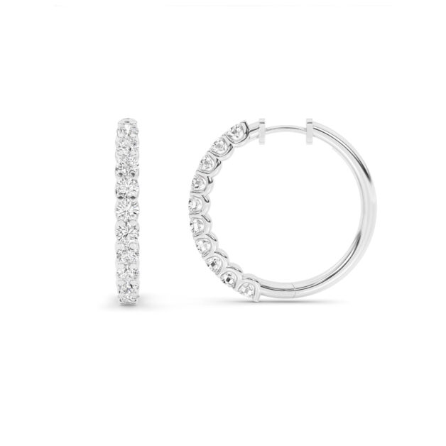 Venus Lab Created Diamond Hoop Earrings