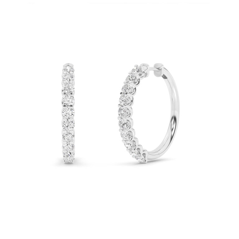 Venus Lab Created Diamond Hoop Earrings