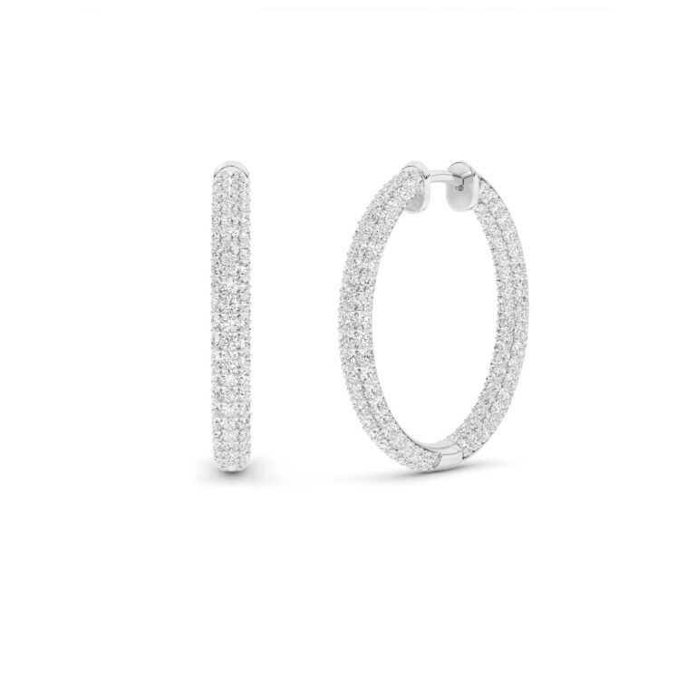 Sasha Lab Grown Inside Out Diamond Hoop Earrings