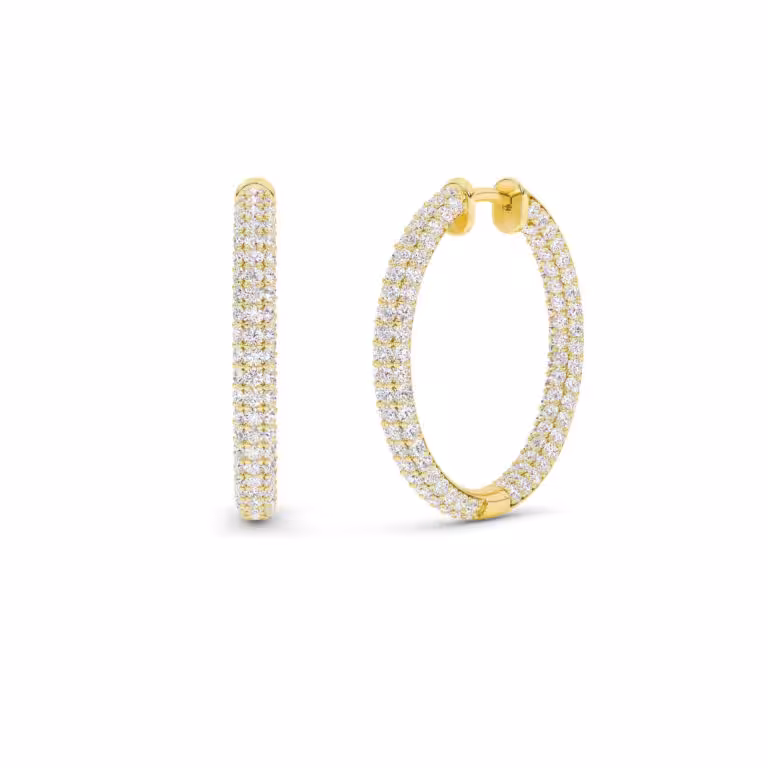 Sasha Lab Grown Inside Out Diamond Hoop Earrings