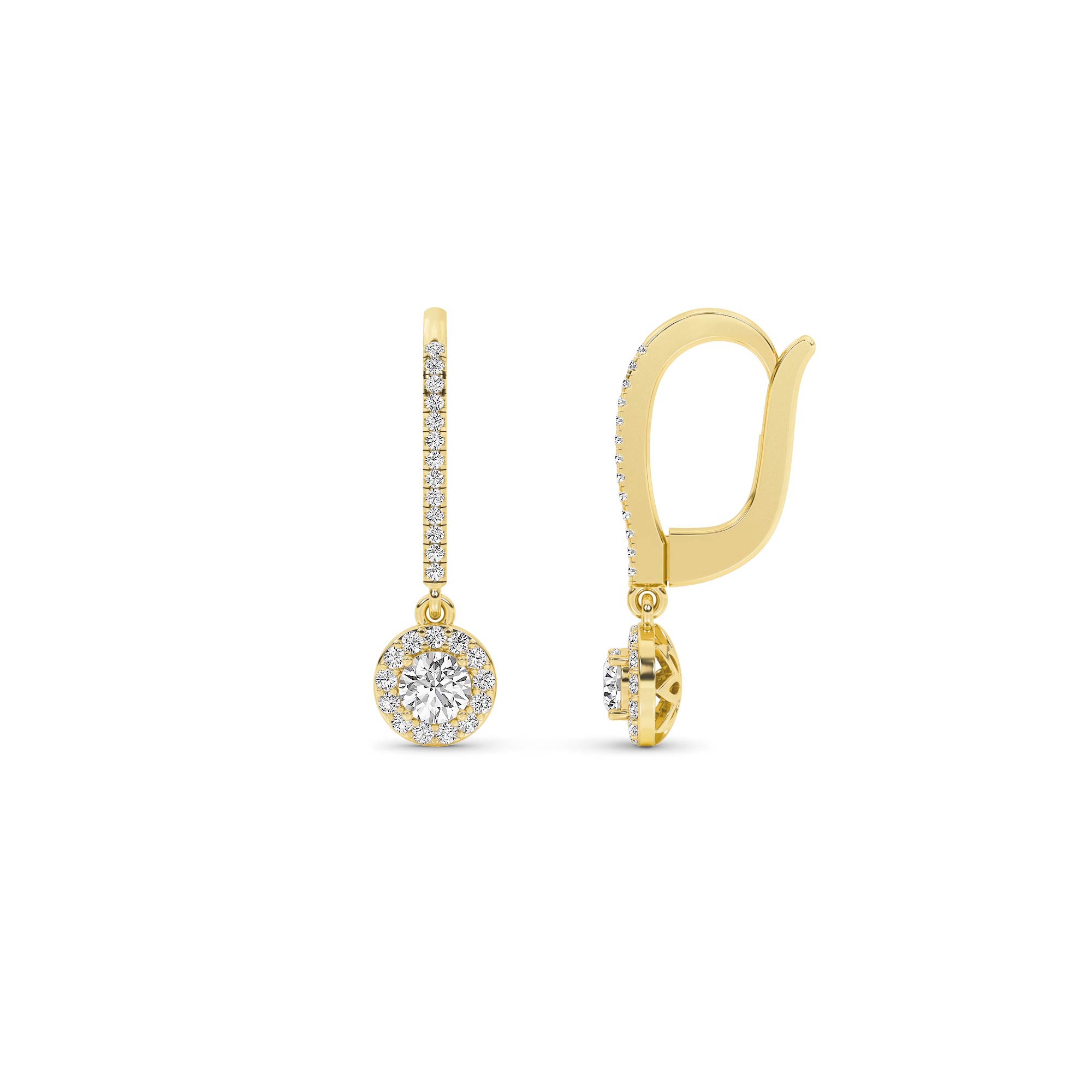 Elegance Of The Dewdrop Lab Diamond Earrings | 14K Yellow Gold 1 1/3 ct. tw.