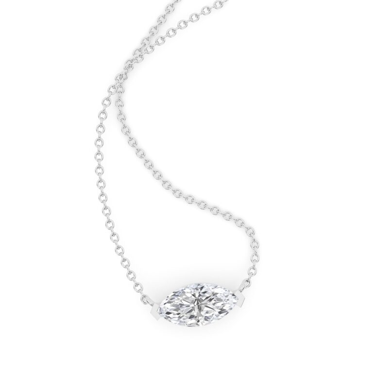 Floating Lab Diamond Solitaire Necklace