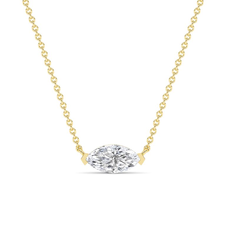 Floating Lab Diamond Solitaire Necklace