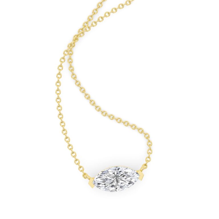 Floating Lab Diamond Solitaire Necklace