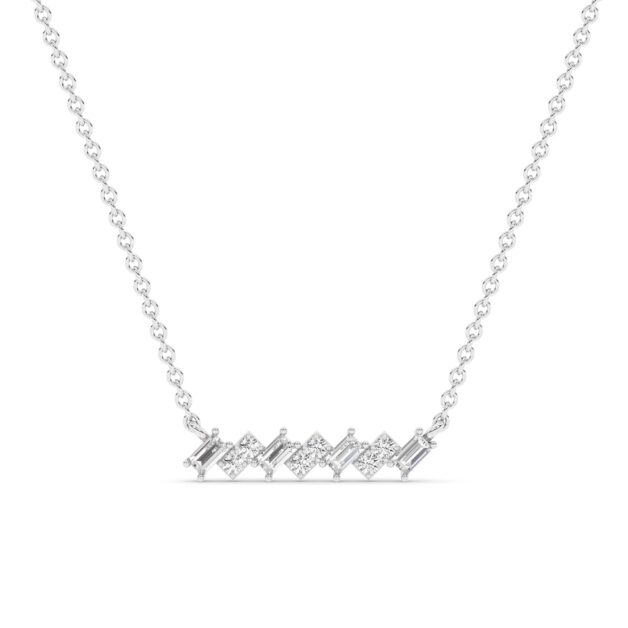Mosaic Lab Diamond Bar Necklace