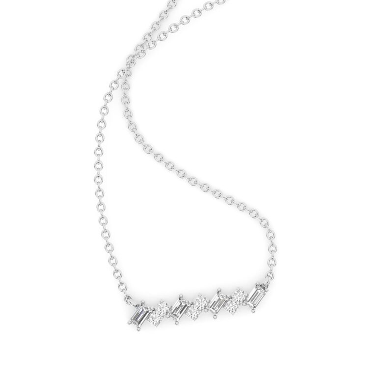 Mosaic Lab Diamond Bar Necklace