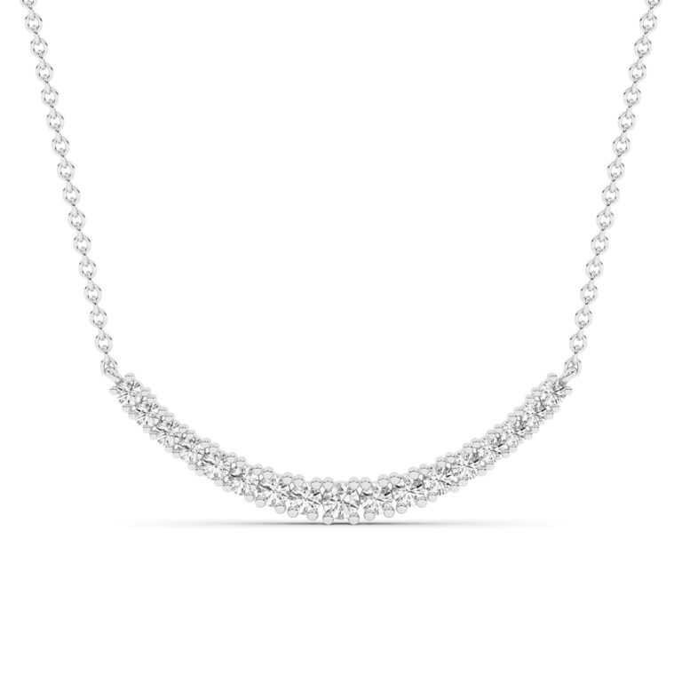 Arc Lab Diamond Curved Line Necklace