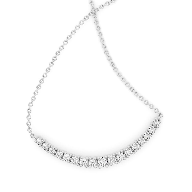Arc Lab Diamond Curved Line Necklace