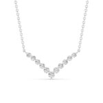 Vector Lab Grown Diamond Chevron Necklace | 14K White Gold 2 ct. tw._1