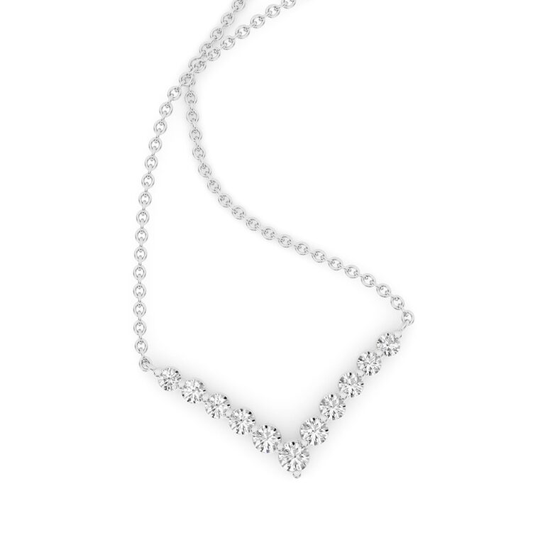 Vector Lab Grown Diamond Chevron Necklace