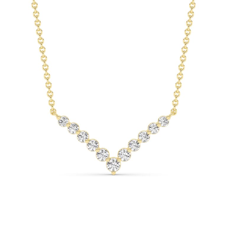 Vector Lab Grown Diamond Chevron Necklace