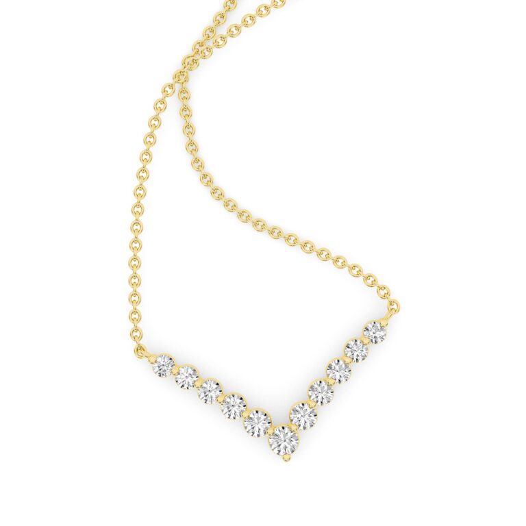 Vector Lab Grown Diamond Chevron Necklace