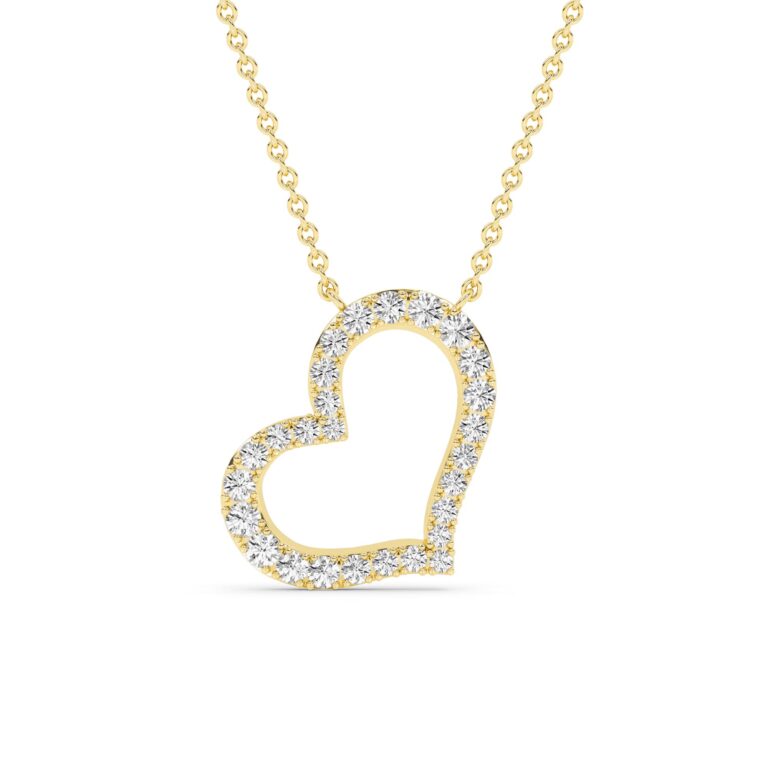 Whim Lab Created Diamond Heart Necklace