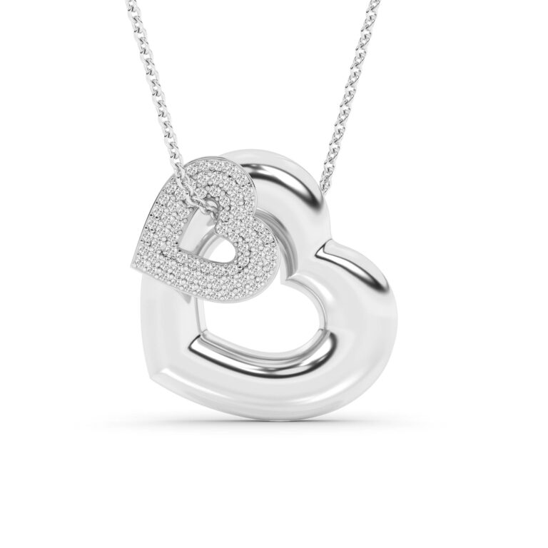 Unite Lab Grown Diamond Heart Necklace in Sterling Silver