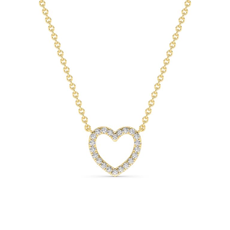 Pulse Lab Created Diamond Heart Necklace