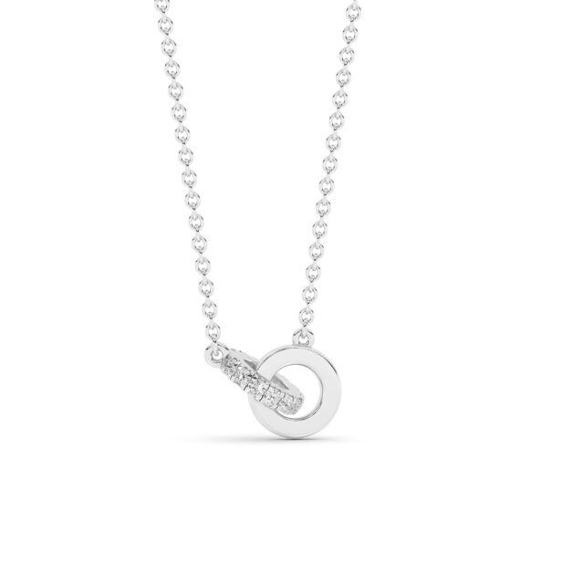 Bond Interlocking Circles Lab Diamond Necklace | Sterling Silver 1/4 ct. tw._1