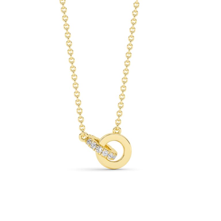 Bond Interlocking Circles Lab Diamond Necklace