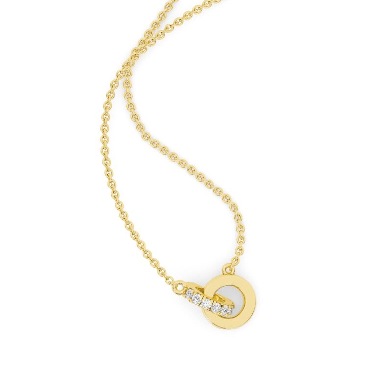 Bond Interlocking Circles Lab Diamond Necklace