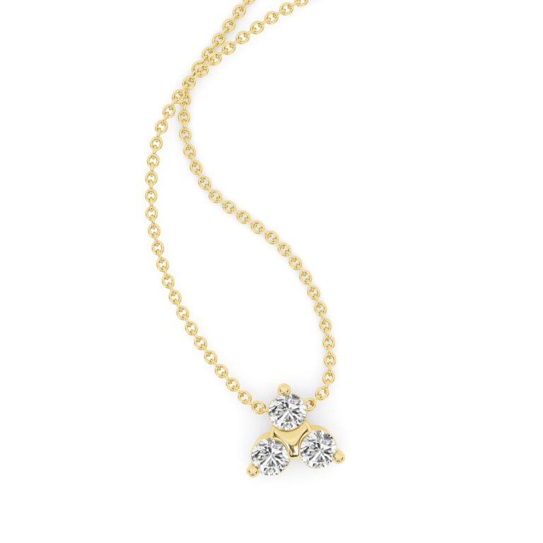 Synergy Three Stone Lab Diamond Necklace