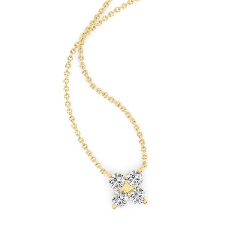 Quartet Lab Diamond Necklace