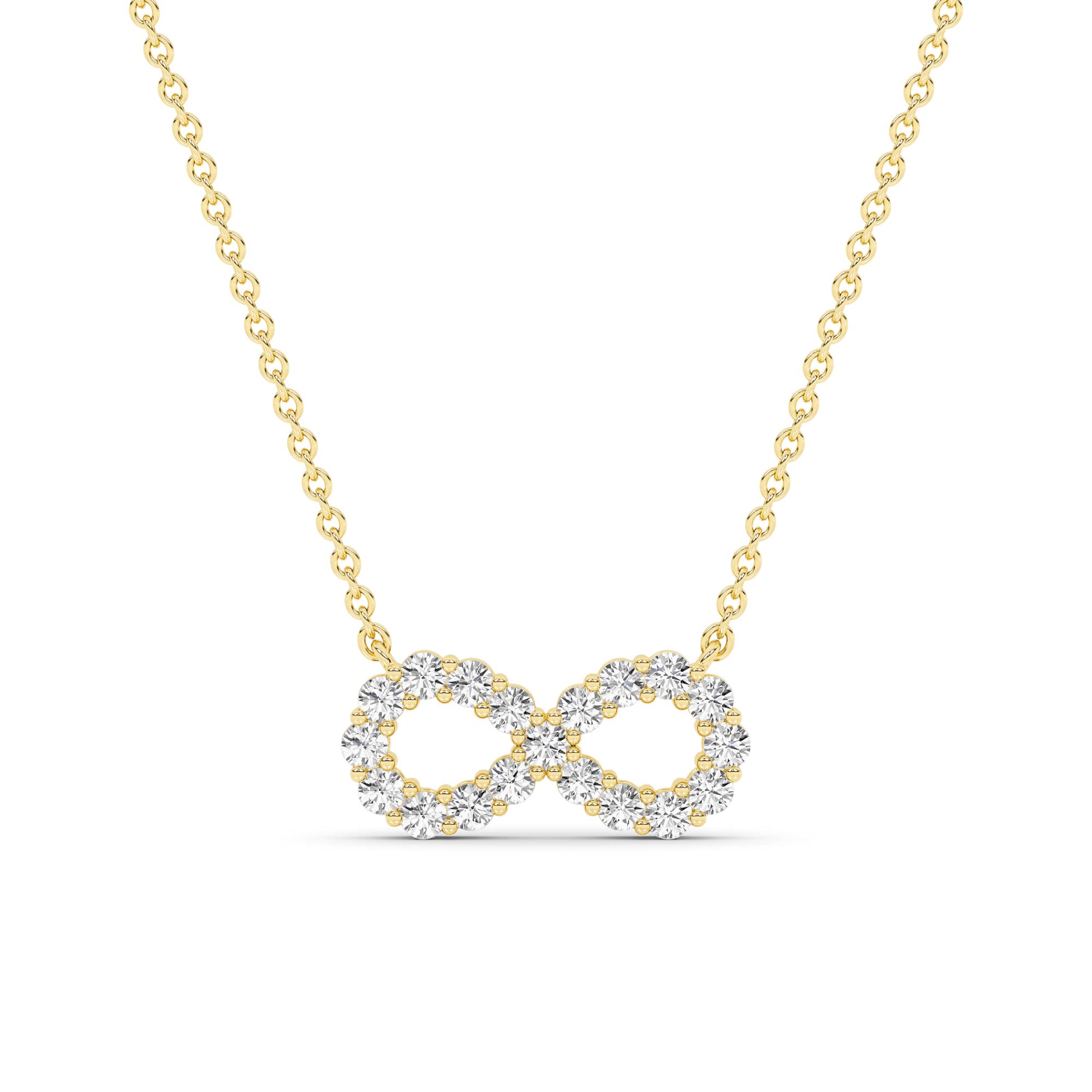 La Joya Jewelry Boundless Infinity Lab Diamond Necklace | Yellow Gold 1 - 1 1/2 CT. TW.