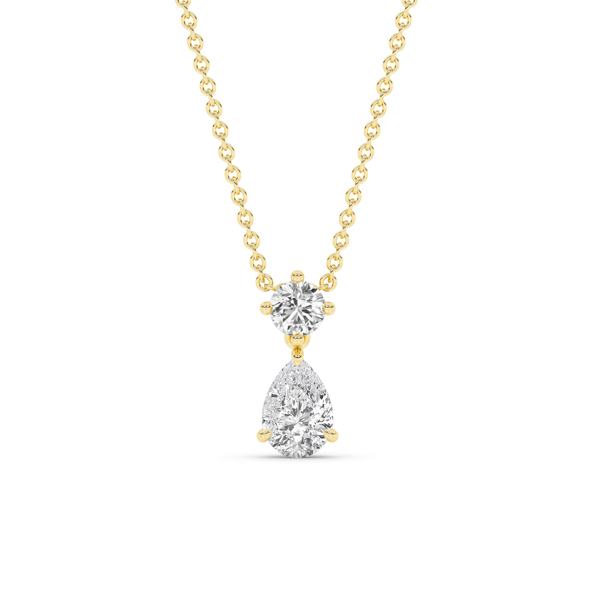 The Dewdrop Lab Diamond Necklace | 10K Yellow Gold 4 ct. tw.