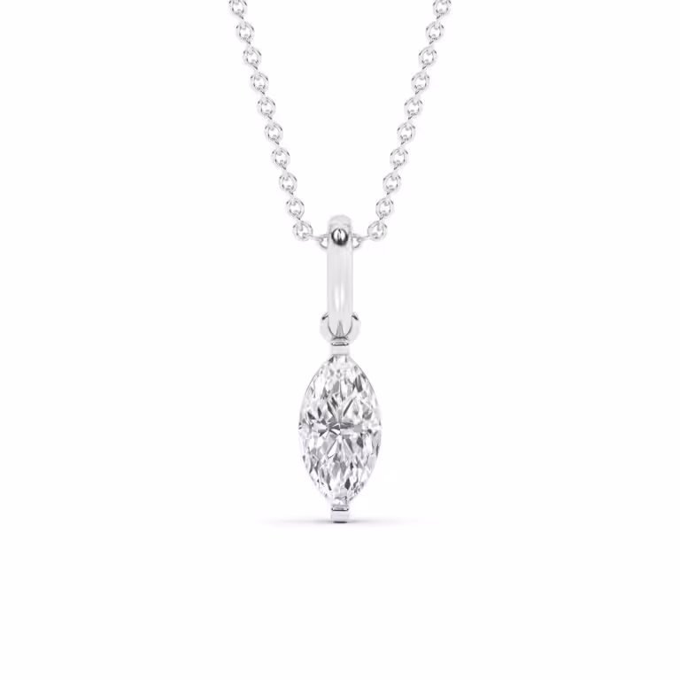 Lab Grown Diamond Marquise Pendant Necklace