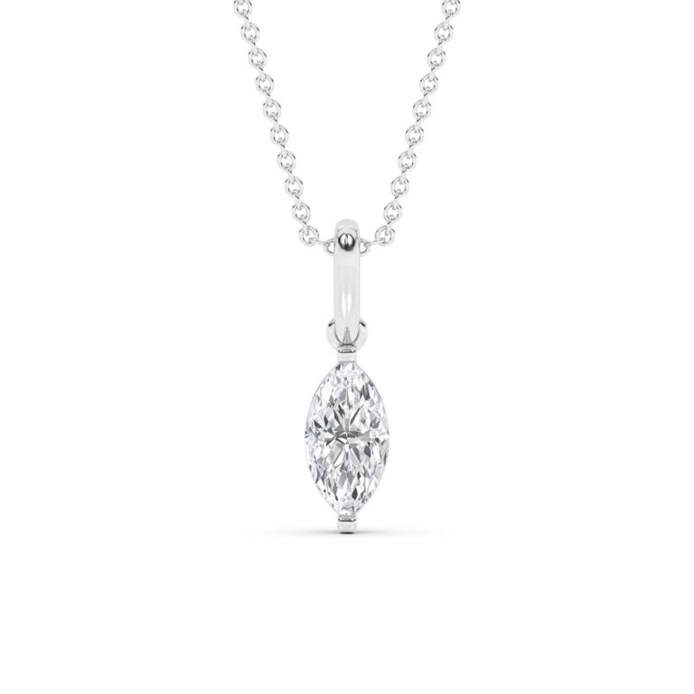 Lab Grown Diamond Marquise Pendant Necklace