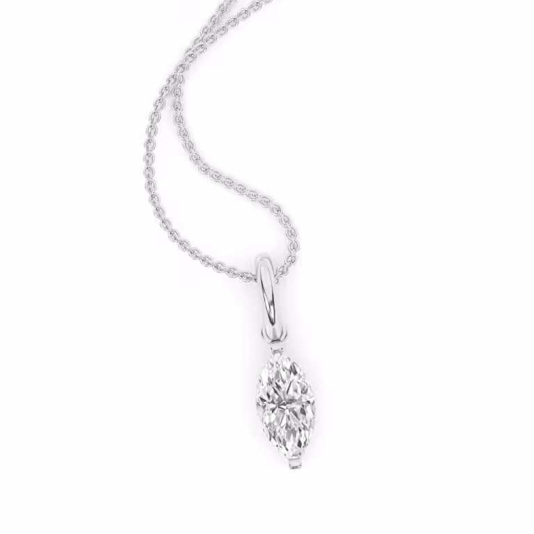 Lab Grown Diamond Marquise Pendant Necklace