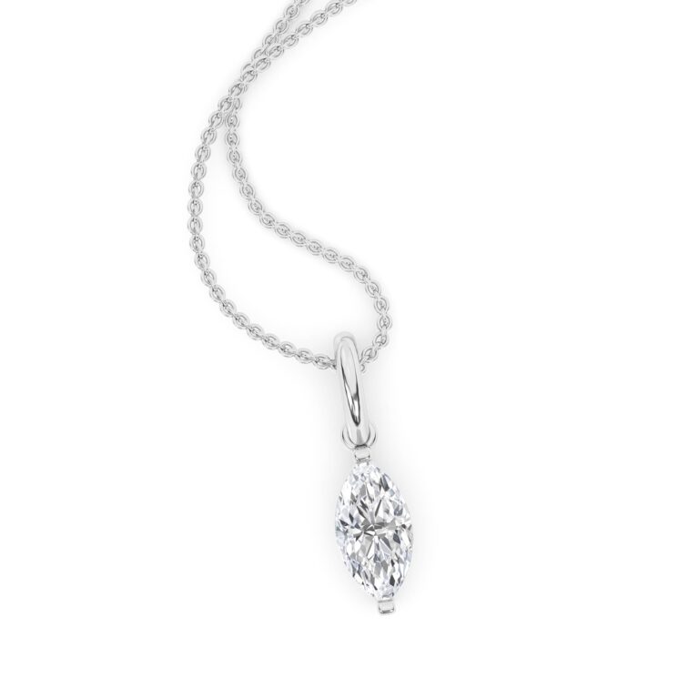 Lab Grown Diamond Marquise Pendant Necklace