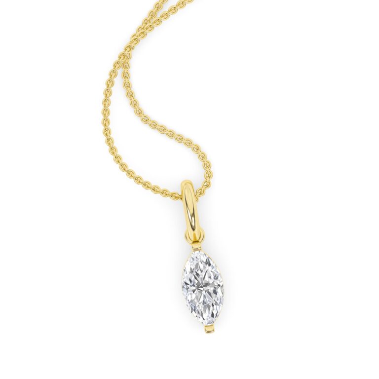 Lab Grown Diamond Marquise Pendant Necklace