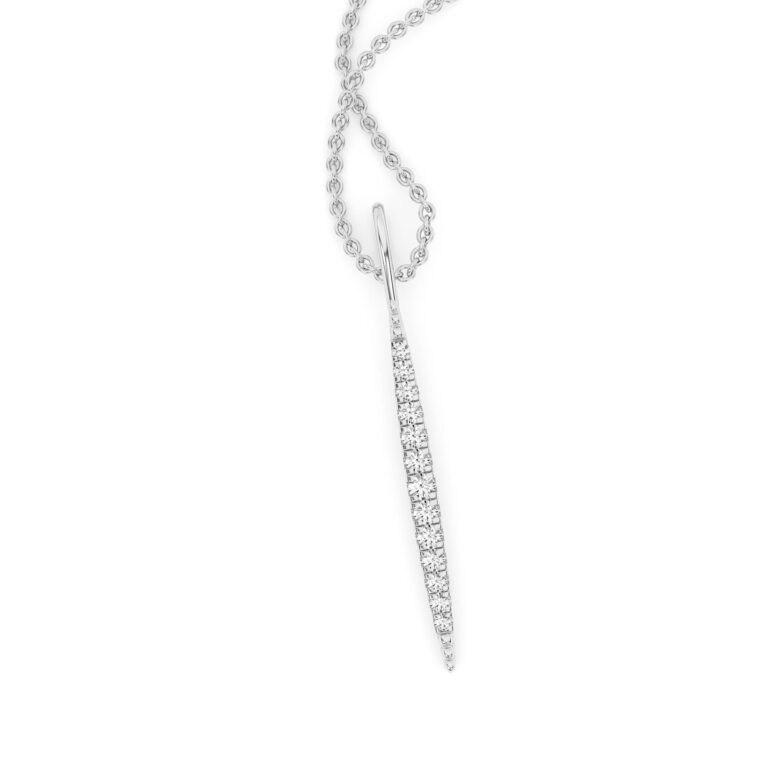 Sterling Silver Axis Lab Grown Diamond Pendant Necklace