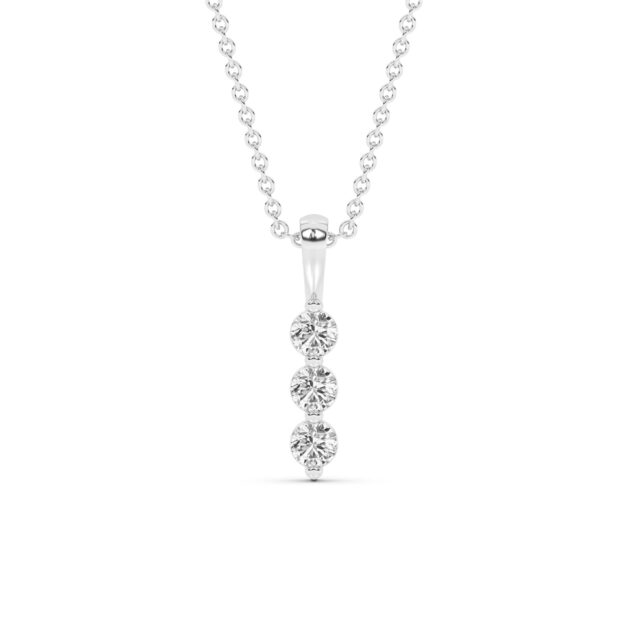 Ascent Three Stone Lab Grown Diamond Pendant Necklace