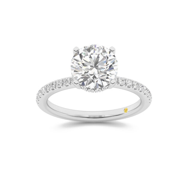 Kyoto Hidden Halo Round Lab Grown Diamond Engagement Ring