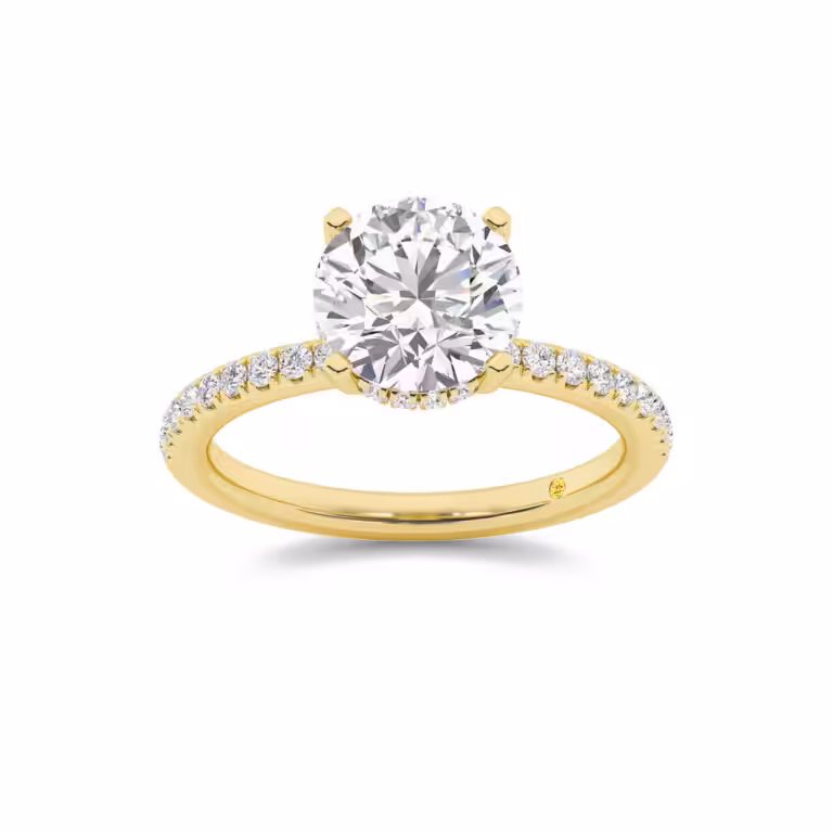 Kyoto Lab Grown Hidden Halo Diamond Engagement Ring