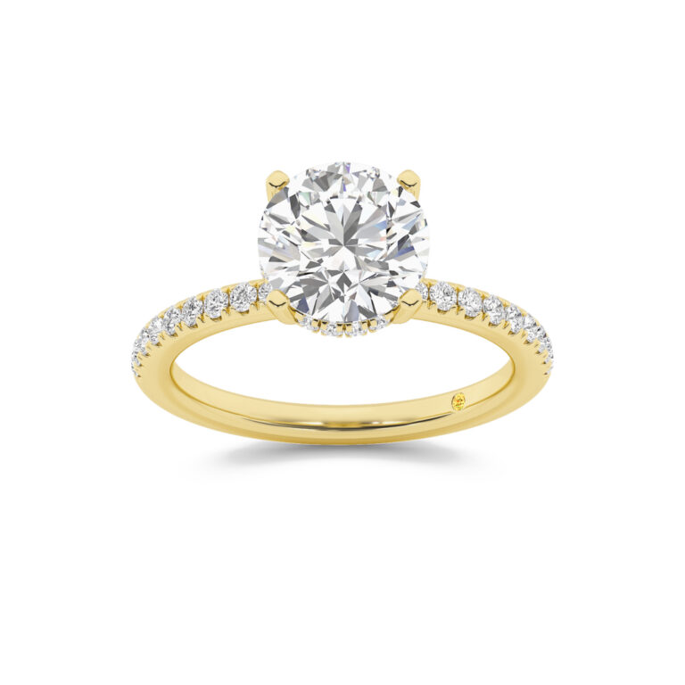Kyoto Lab Grown Hidden Halo Diamond Engagement Ring