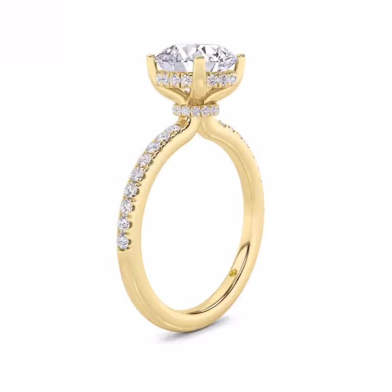 Kyoto Lab Grown Hidden Halo Diamond Engagement Ring