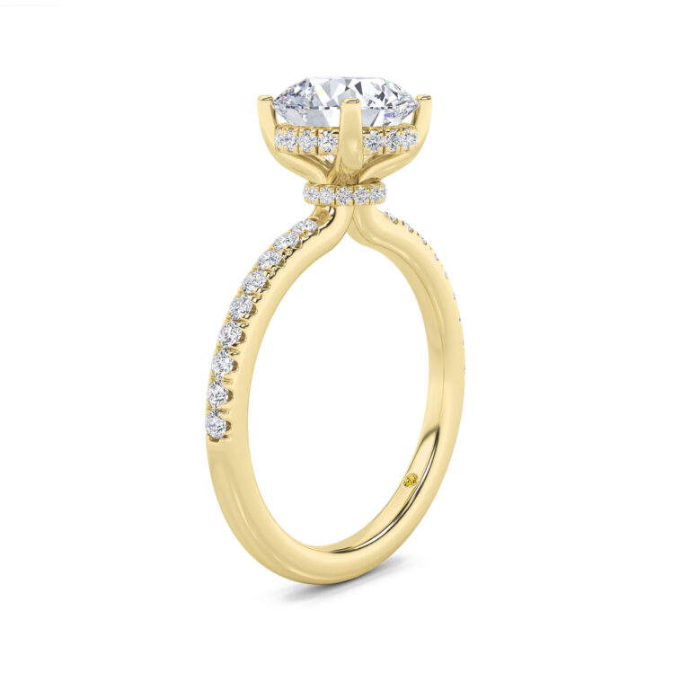 Kyoto Lab Grown Hidden Halo Diamond Engagement Ring