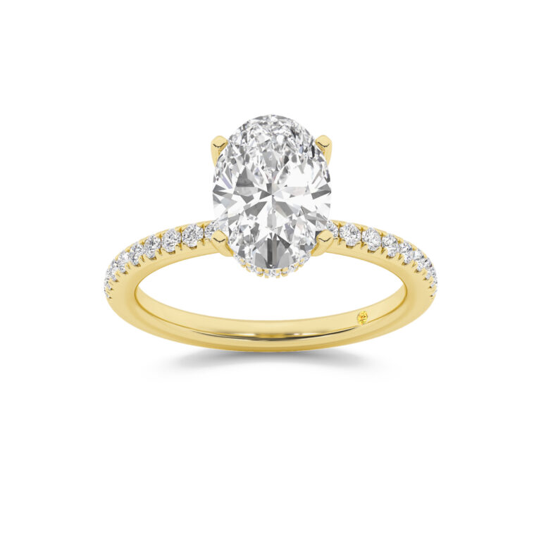 Kyoto Lab Grown Hidden Halo Diamond Engagement Ring