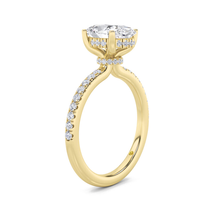 Kyoto Lab Grown Hidden Halo Diamond Engagement Ring