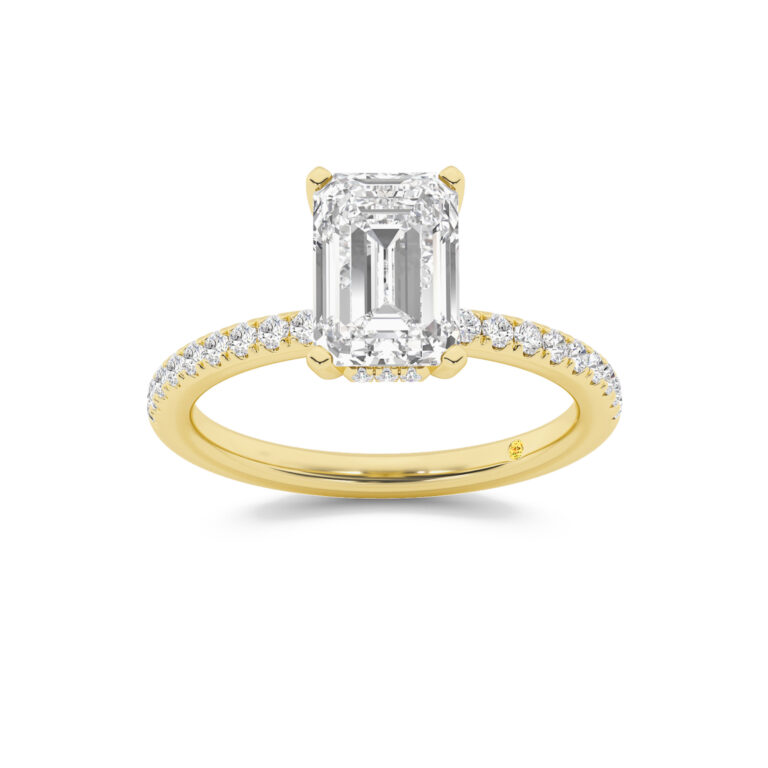 Kyoto Lab Grown Hidden Halo Diamond Engagement Ring