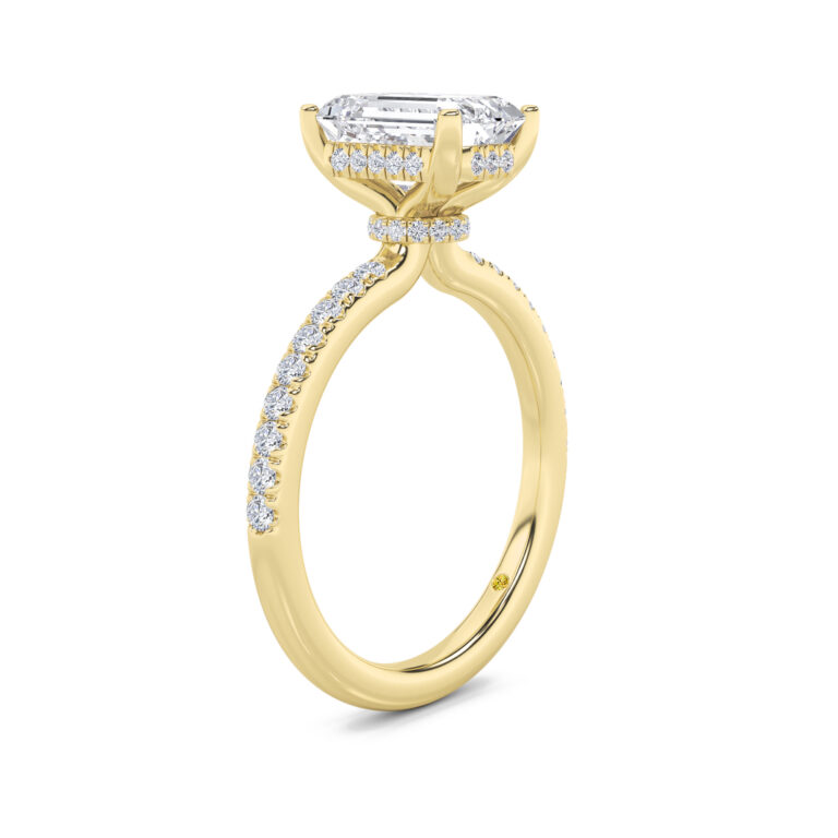 Kyoto Lab Grown Hidden Halo Diamond Engagement Ring