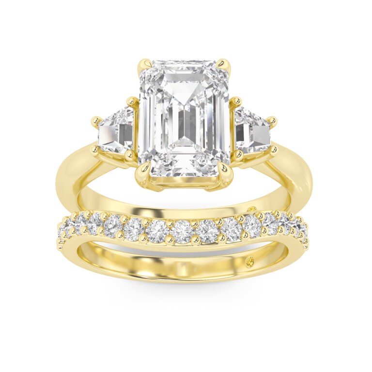 Nova Engagment Ring with the Rhys Wedding Band