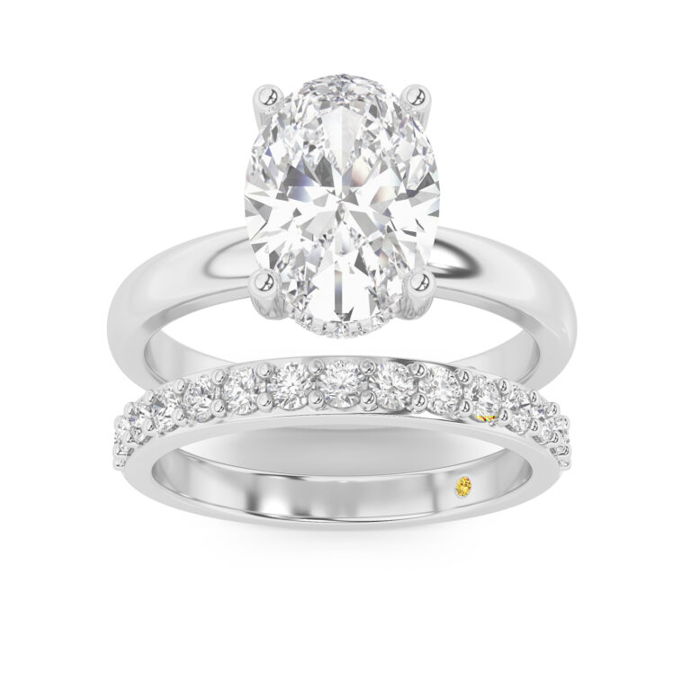 Firefly Engagment Ring with the Liv Wedding Band