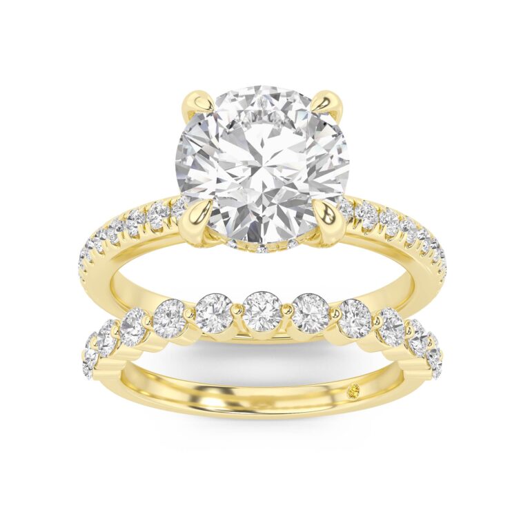 Aurelia Engagment Ring with the Anastasia Wedding Band