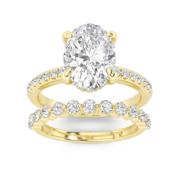 Aurelia Engagment Ring with the Anastasia Wedding Band