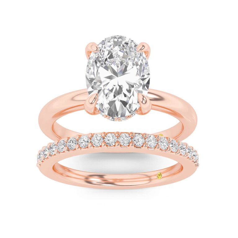 Fez Engagment Ring with the Orion Wedding Band