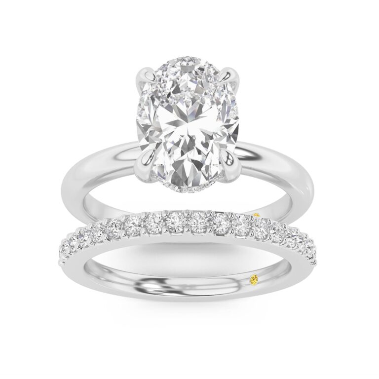 Fez Engagment Ring with the Orion Wedding Band
